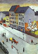 August Macke Our Street in Gray oil painting artist